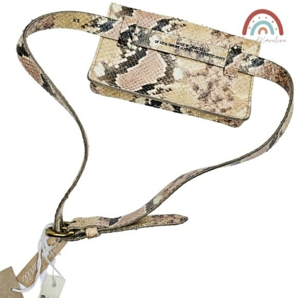 New! Madewell The Leather Belt Bag Snake Embossed Edition XS - Picture 5 of 14